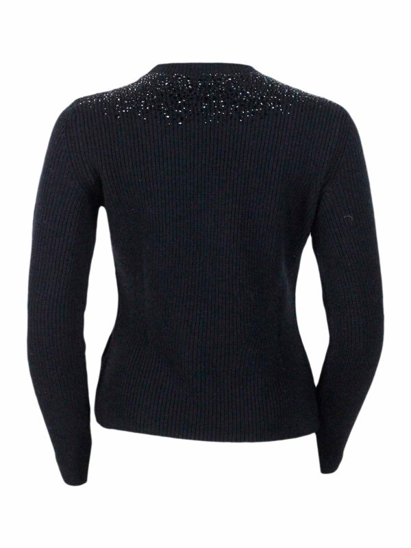 The Best Shops ERMANNO SCERVINO: Suéteres con cuello pico - Suéter Cuello Redondo - Negro