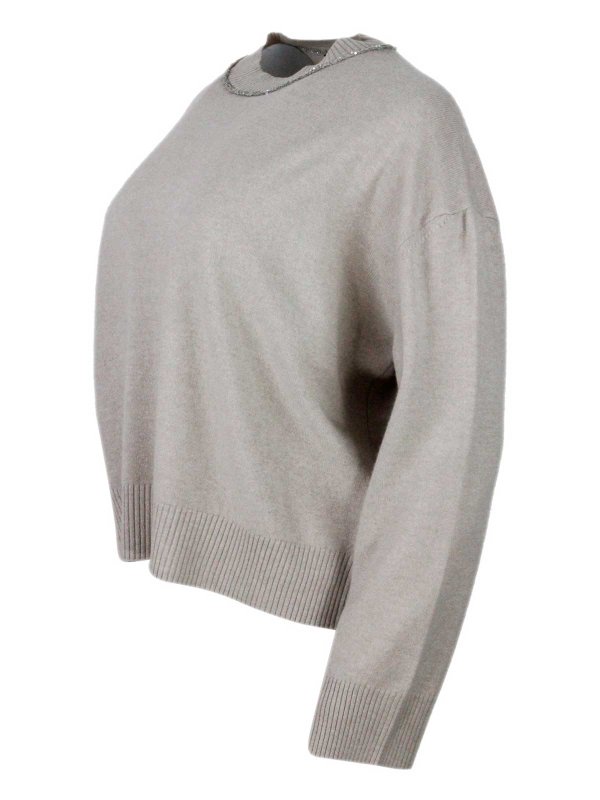 FABIANA FILIPPI: maglia collo rotondo online - Girocollo in misto lana