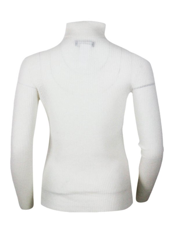 The Best Shops FABIANA FILIPPI: Pull col rond - Pull Col Rond - Blanc