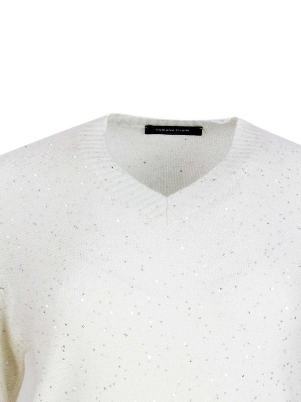 Pull Col Rond - Crème shop online: FABIANA FILIPPI