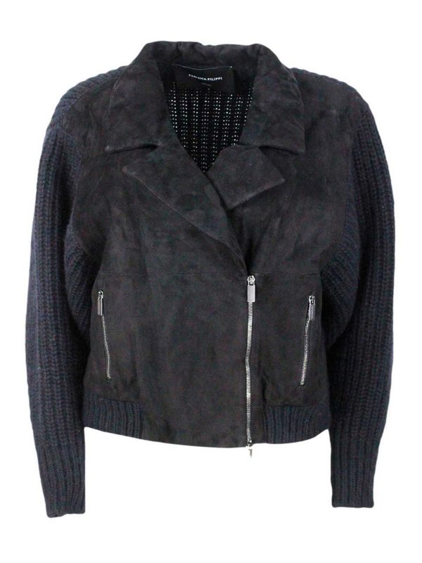 レザージャケット・コート FABIANA FILIPPI Women Leather Jackets PLD271W272F263825 Blac Fabiana Filippi Leather jacket - Black - Women