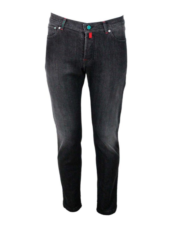 KITON: Bootcut - Bootcut Jeans - Grau