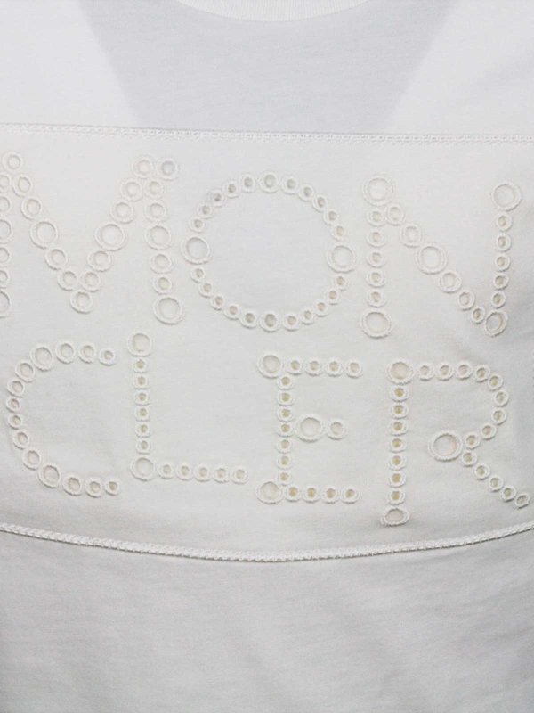 MONCLER: T-shirts online - T-Shirt - Creme