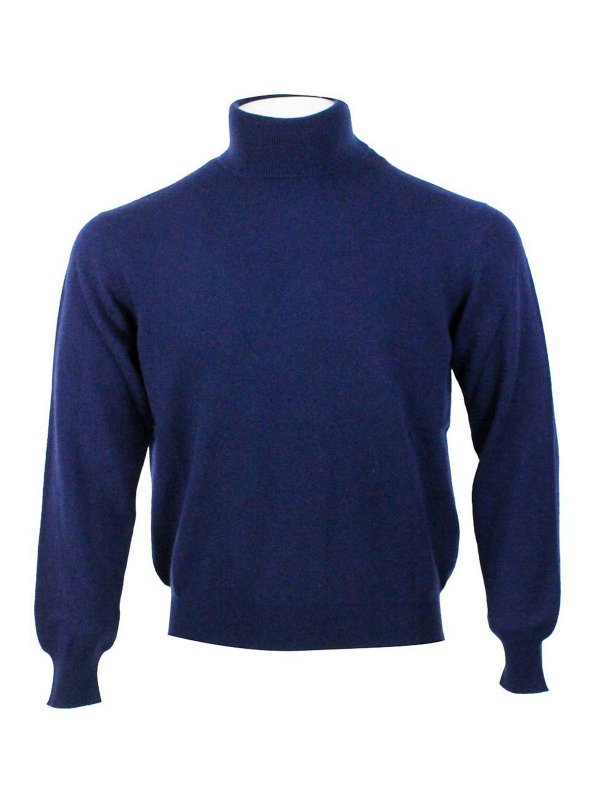 SONRISA: Strickpullover mit Rundhalsausschnitt - Rundhalspullover - Blau