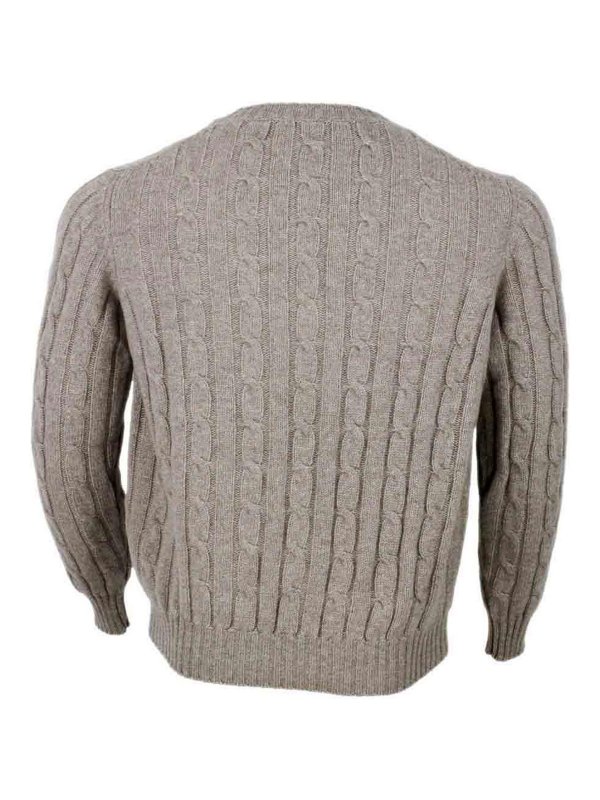 The Best Shops SONRISA: Suéteres con cuello pico - Suéter Cuello Redondo - Marrón