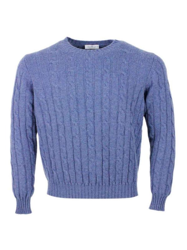 SONRISA: Suéteres con cuello pico - Suéter Cuello Redondo - Azul