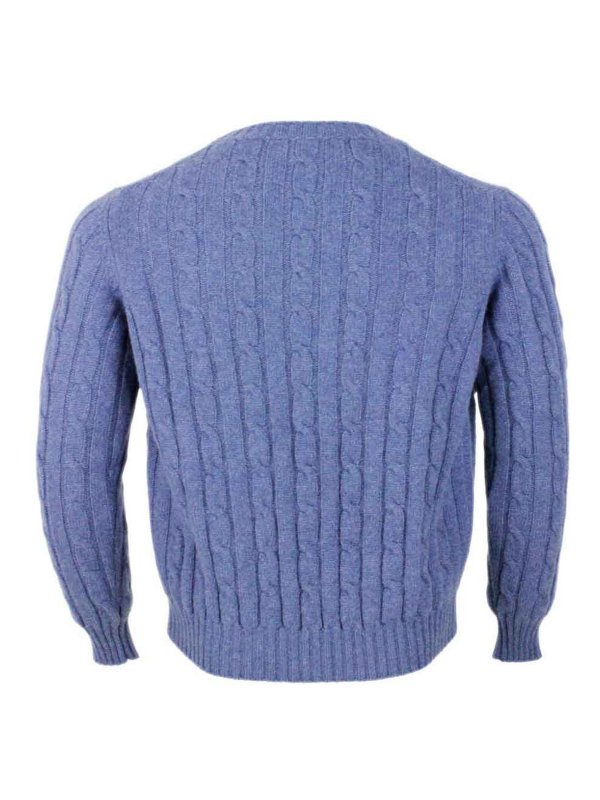 The Best Shops SONRISA: Suéteres con cuello pico - Suéter Cuello Redondo - Azul