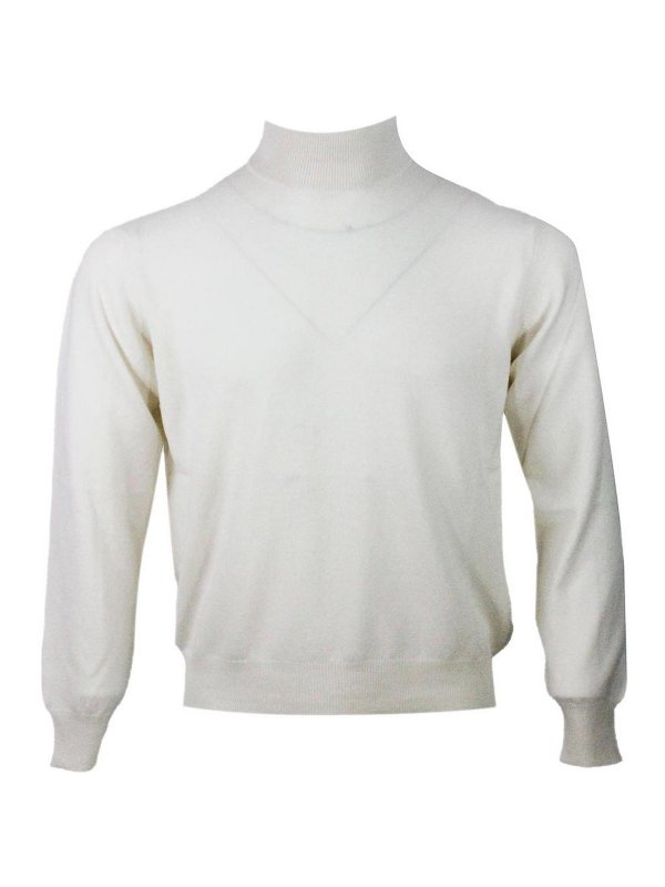 SONRISA: Strickpullover mit Rundhalsausschnitt - Rundhalspullover - Creme