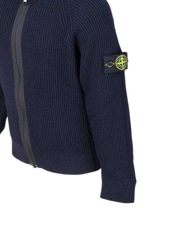 STONE ISLAND: Strickpullover mit Rundhalsausschnitt online - Rundhalspullover - Blau