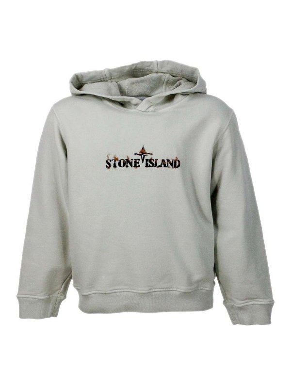 STONE ISLAND: Sweatshirts & Pulls - Sweat-Shirts - Blanc