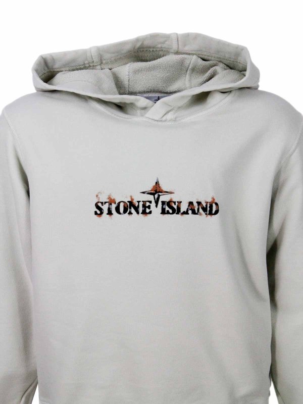 STONE ISLAND: Sweatshirts & Pulls online - Sweat-Shirts - Blanc