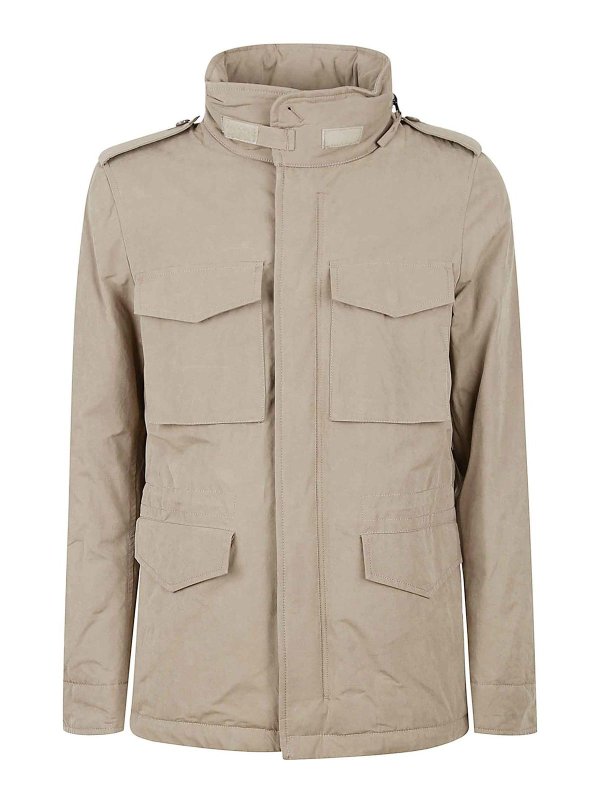 ASPESI: Kurze Mäntel - Cape - Grau