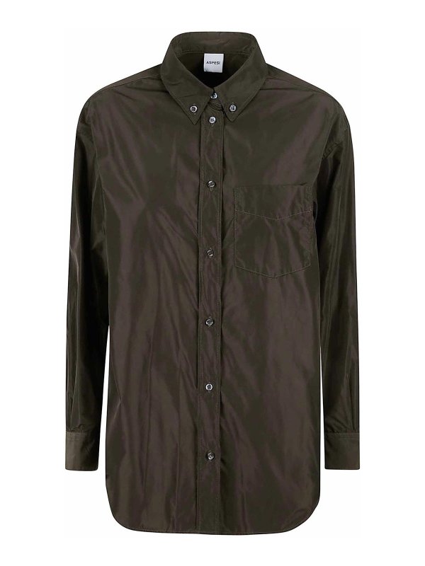 ASPESI: Hemden - Hemd - Dunkelgrün