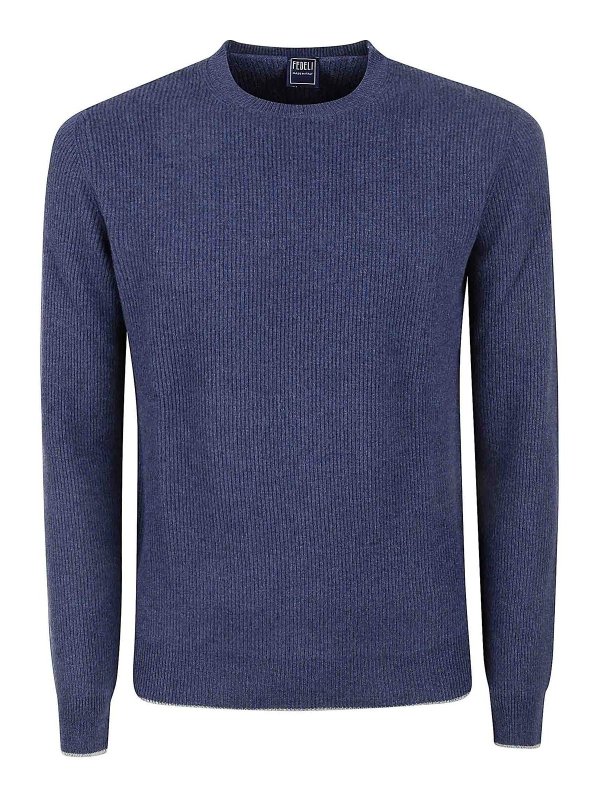 FEDELI: クルーネック - クルーネック - 黒