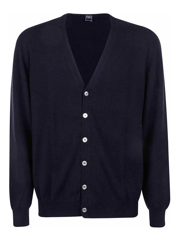 FEDELI: maglia collo rotondo - Maglione Blu