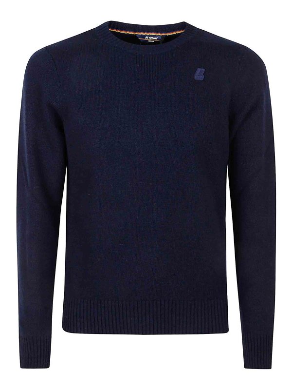 K-WAY: crew necks - Sweater  Blue
