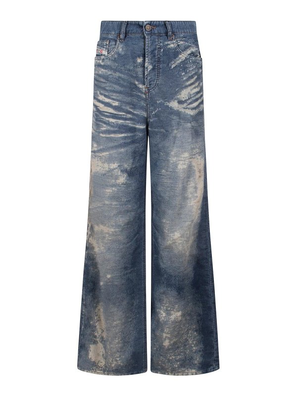 DIESEL: Jeans évasés - Jean Bootcut - Bleu