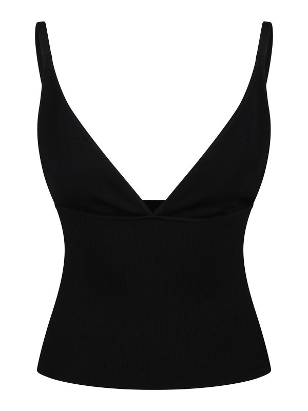 DOLCE & GABBANA: Tops y camisetas sin mangas - Top - Negro