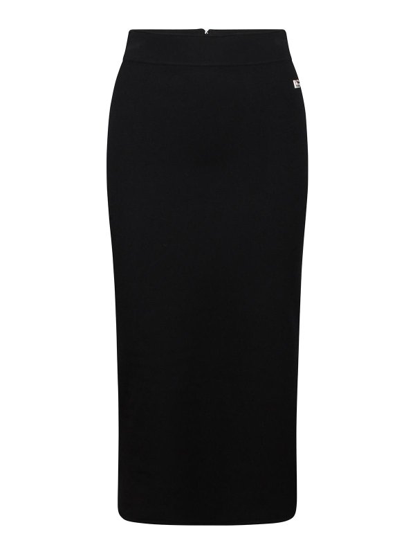 DOLCE & GABBANA: ニーレングススカート＆ミディ丈 - 膝丈/ミディスカート - 黒