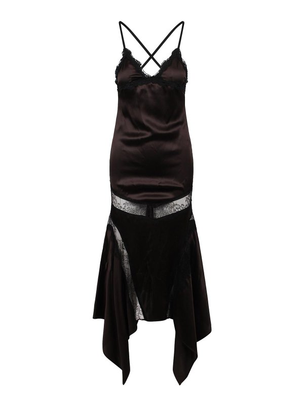 The Attico: knee length dresses - Silk Midi Dress