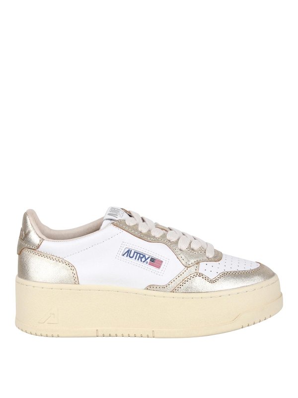 AUTRY: trainers - Medalist Platform Sneakers In Leather