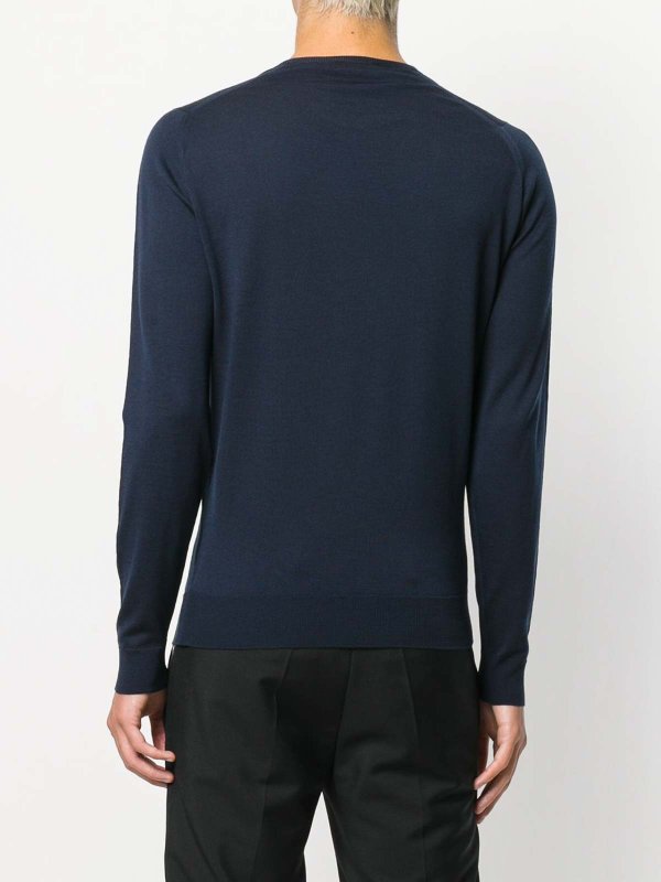 JOHN SMEDLEY buy online Rundhalspullover - Blau