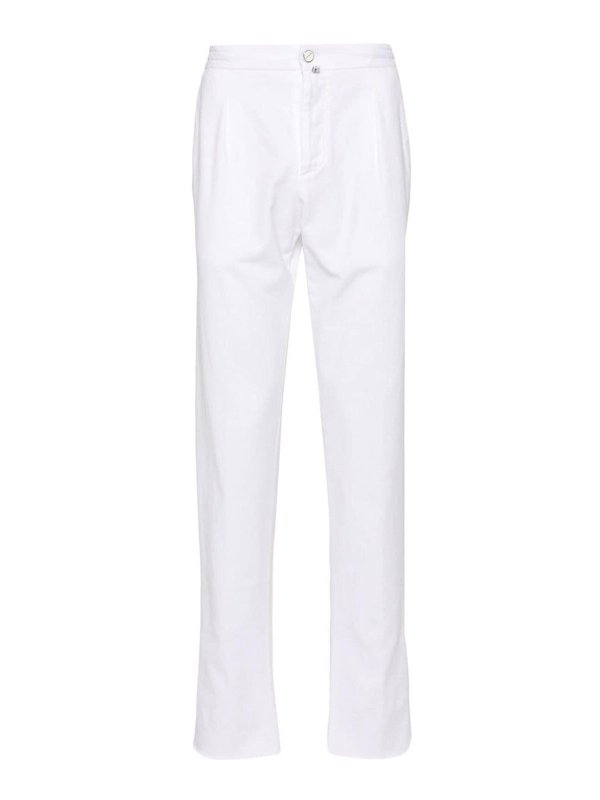 KITON: Bootcut - Bootcut Jeans - Weiß