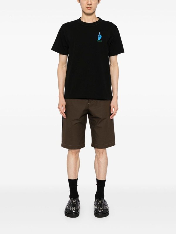 Sacai buy online Cotton T-shirt Black