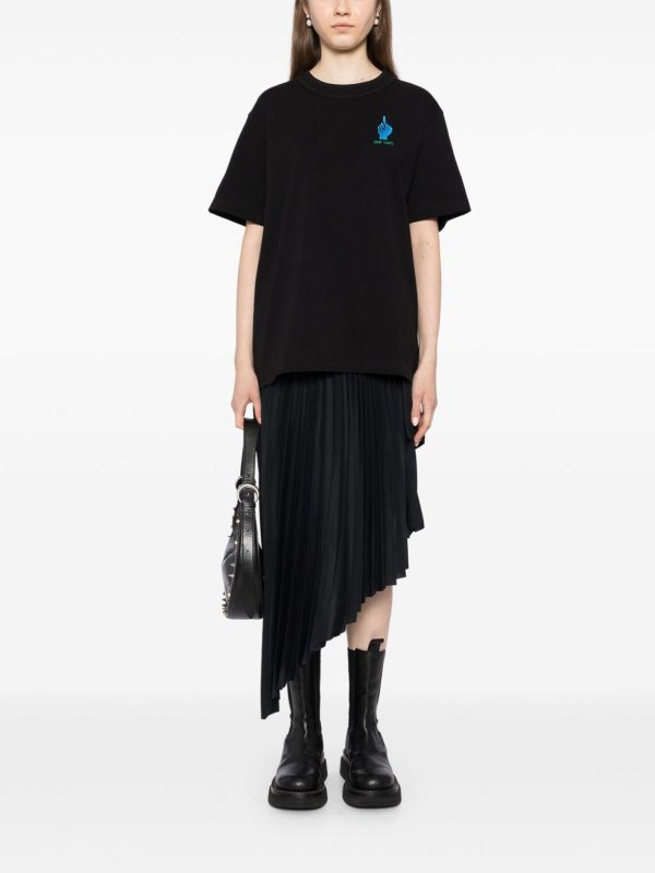 The Best Shops Sacai: Cotton T-shirt Black