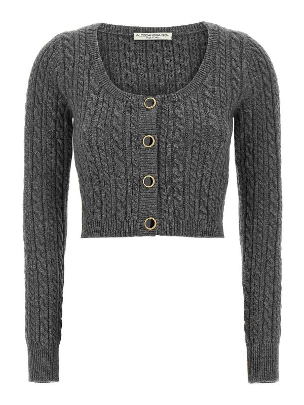 ALESSANDRA RICH: Cardigans - Cardigan - Grau