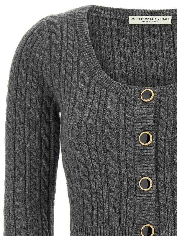 The Best Shops ALESSANDRA RICH: Cardigans - Cardigan - Grau