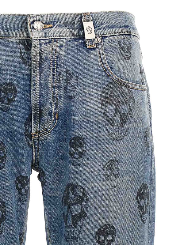 The Best Shops ALEXANDER MCQUEEN: jeans bootcut - Jeans con stampa teschio
