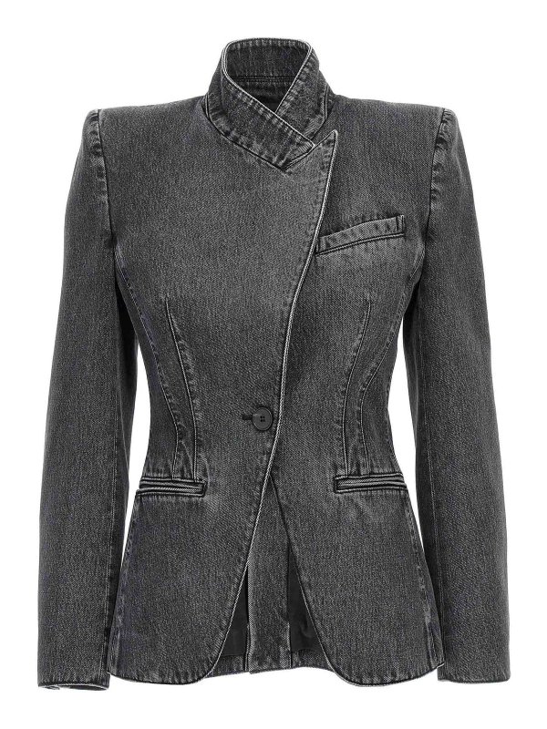 ALEXANDER MCQUEEN: ブレザー - ブレザー - 黒