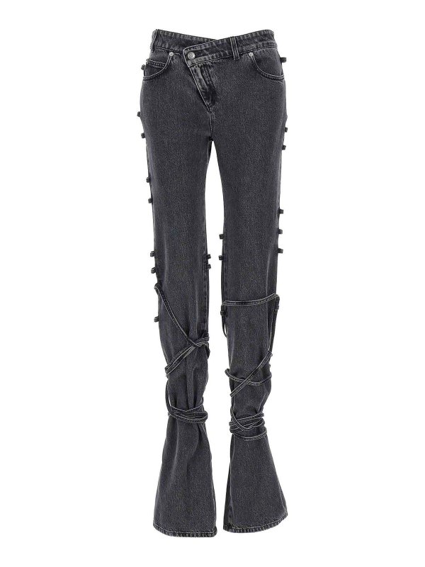 ALEXANDER MCQUEEN: jeans bootcut - Chiusura Asimmetrica Dei Jeans