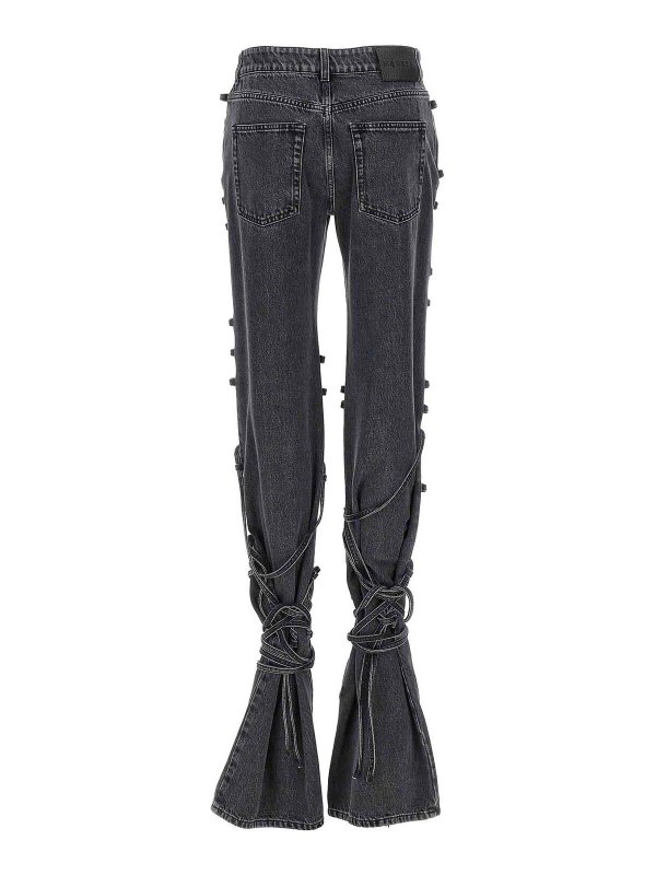 ALEXANDER MCQUEEN: jeans bootcut online - Chiusura Asimmetrica Dei Jeans