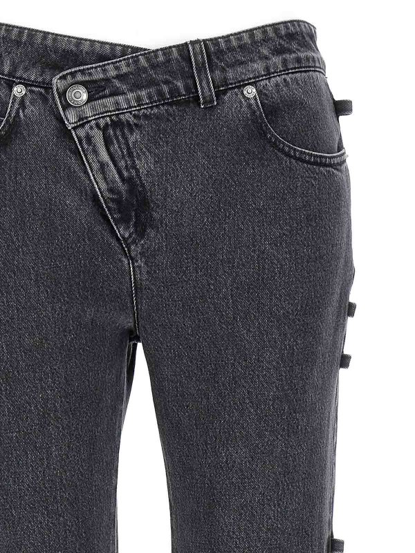 The Best Shops ALEXANDER MCQUEEN: jeans bootcut - Chiusura Asimmetrica Dei Jeans