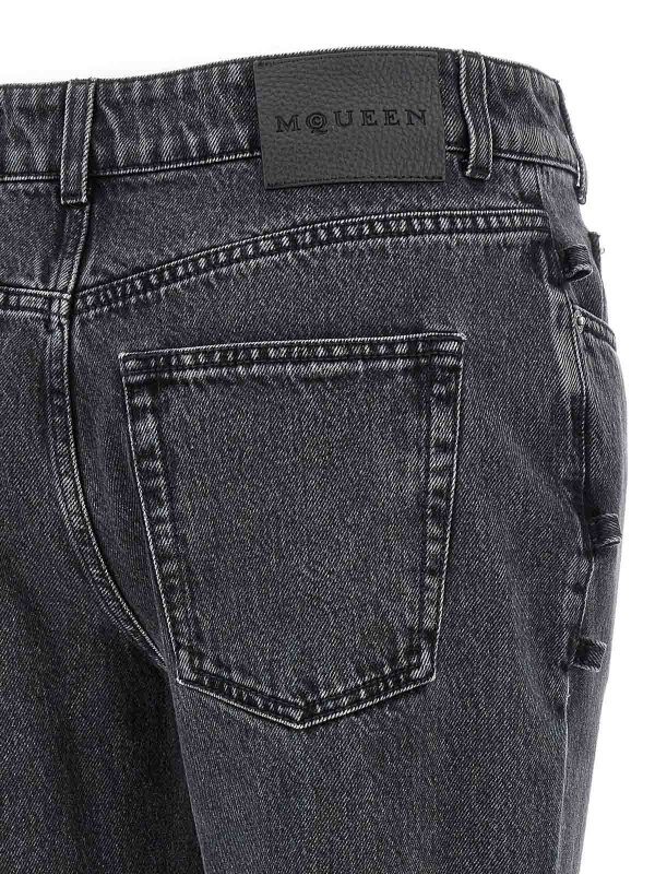 Chiusura Asimmetrica Dei Jeans shop online: ALEXANDER MCQUEEN