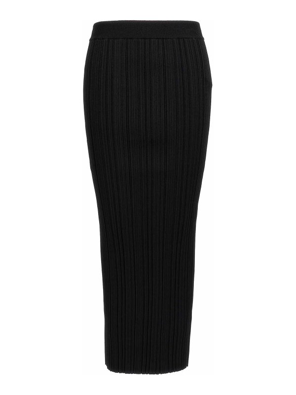 Balmain: ニーレングススカート＆ミディ丈 - 膝丈/ミディスカート - 黒