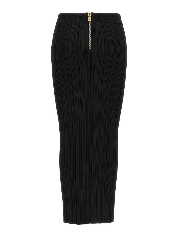 Balmain: ニーレングススカート＆ミディ丈 online - 膝丈/ミディスカート - 黒