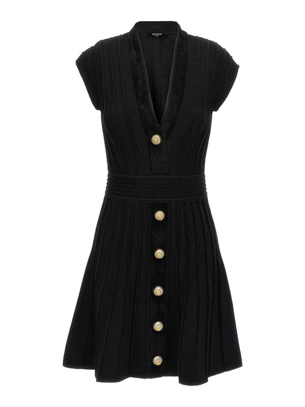 Balmain: abiti corti - Abito con bottoni