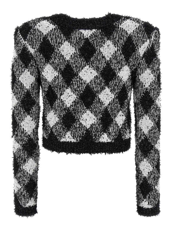 Balmain: casual jackets online - Vichy Tweed Short Jacket