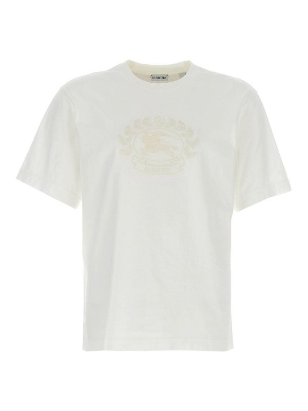 BURBERRY: t-shirts - Logo Embroidery T-Shirt