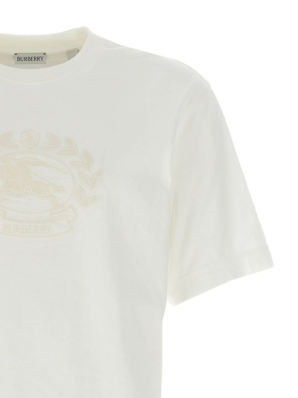 The Best Shops BURBERRY: t-shirts - Logo Embroidery T-Shirt