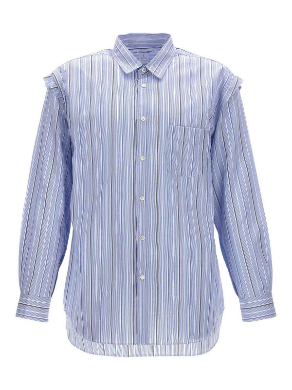 COMME DES GARCONS: shirts - Unfinished Striped Shirt