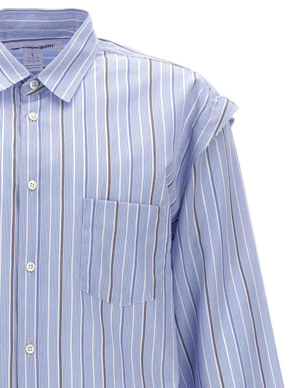 The Best Shops COMME DES GARCONS: shirts - Unfinished Striped Shirt