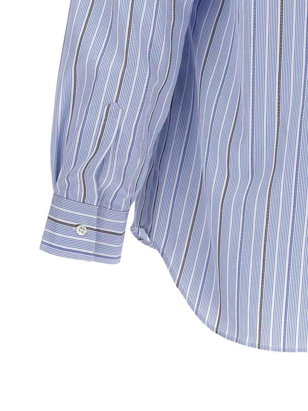 Unfinished Striped Shirt shop online: COMME DES GARCONS