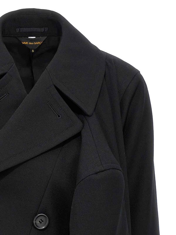 The Best Shops COMME DES GARCONS: short coats - Double-Breasted Coat 4 Sleeves