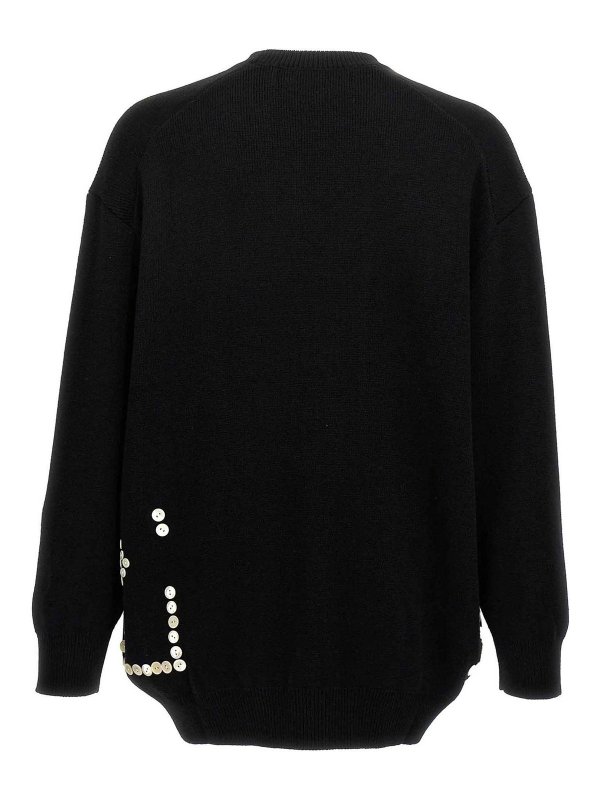 COMME DES GARÇONS HOMMES PLUS: Strickpullover mit Rundhalsausschnitt online - Rundhalspullover - Schwarz