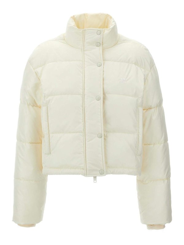 アウターその他 COURREGES 'AC' cropped down jacket White 323CMA106PL0112 Courreges Ac Cropped Down Jacket - White | 323CMA106PL01120079