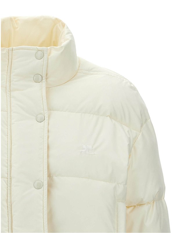 アウターその他 COURREGES 'AC' cropped down jacket White 323CMA106PL0112 Courreges Ac Cropped Down Jacket - White | 323CMA106PL01120079